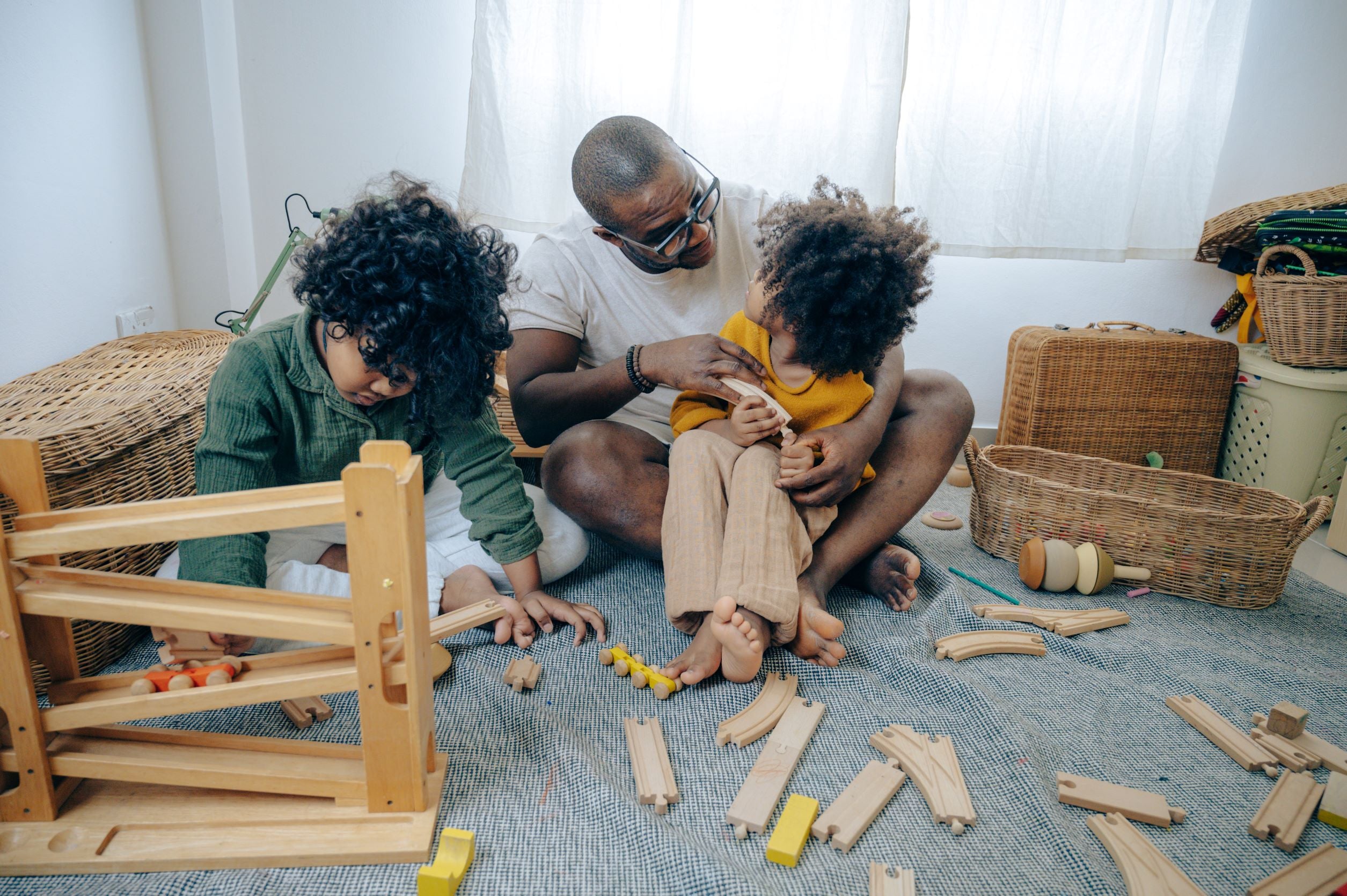 children playing with blocks advertising childproof babyproof floor vent covers